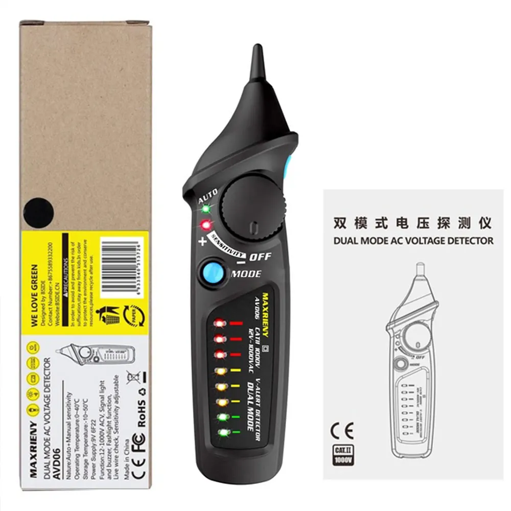 

Digital AC/DC Voltage Detectors Smart Non-Contact Tester Pen Meter 12-1000V Current Electric Sensor Test Pencil