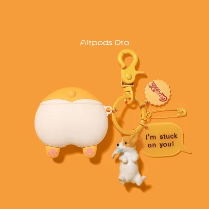 Чехол с милыми рисунками из мультфильмов для милой собаки Airpods чехол брелоком