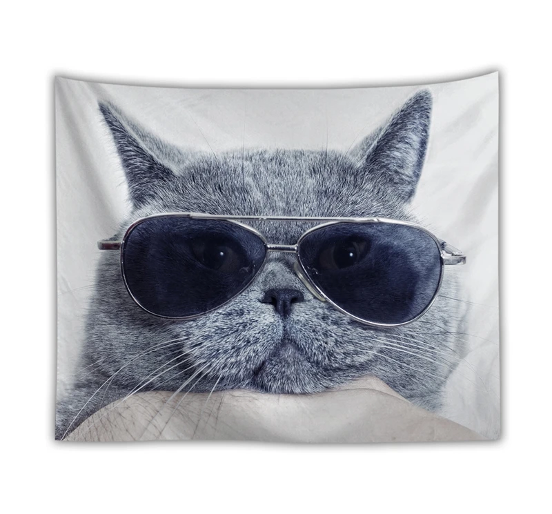 

Гобелен с милыми животными, кошками, собаками, настенный эстетический гобелен в стиле Триппи, хиппи, пляжное полотенце, шаль, простыня, декор...