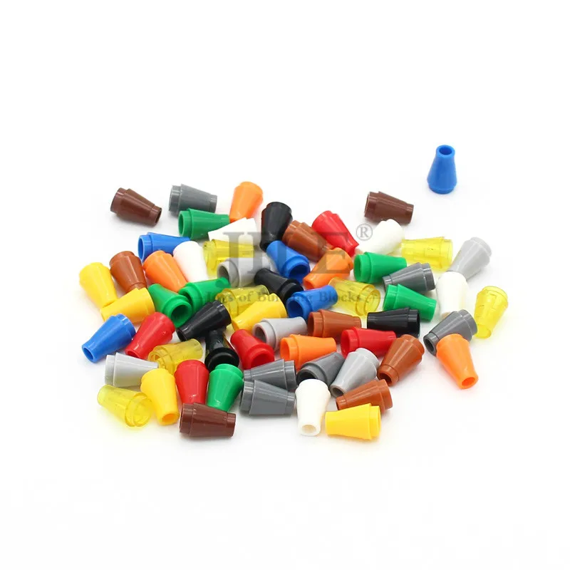 Круговой конус Moc 1x1 с верхним пазом 4589b креативные просвечивающие строительные