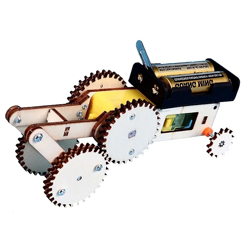 Creative Electric Gear Round Trip Car Science Technology Invention Assembling Blocks Toys DIY Student Model Toy | Игрушки и хобби