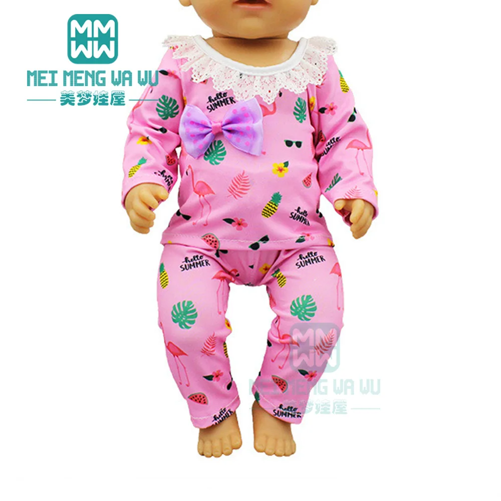 Детская Одежда для куклы 43 см аксессуары кукол новорожденных синяя плюс