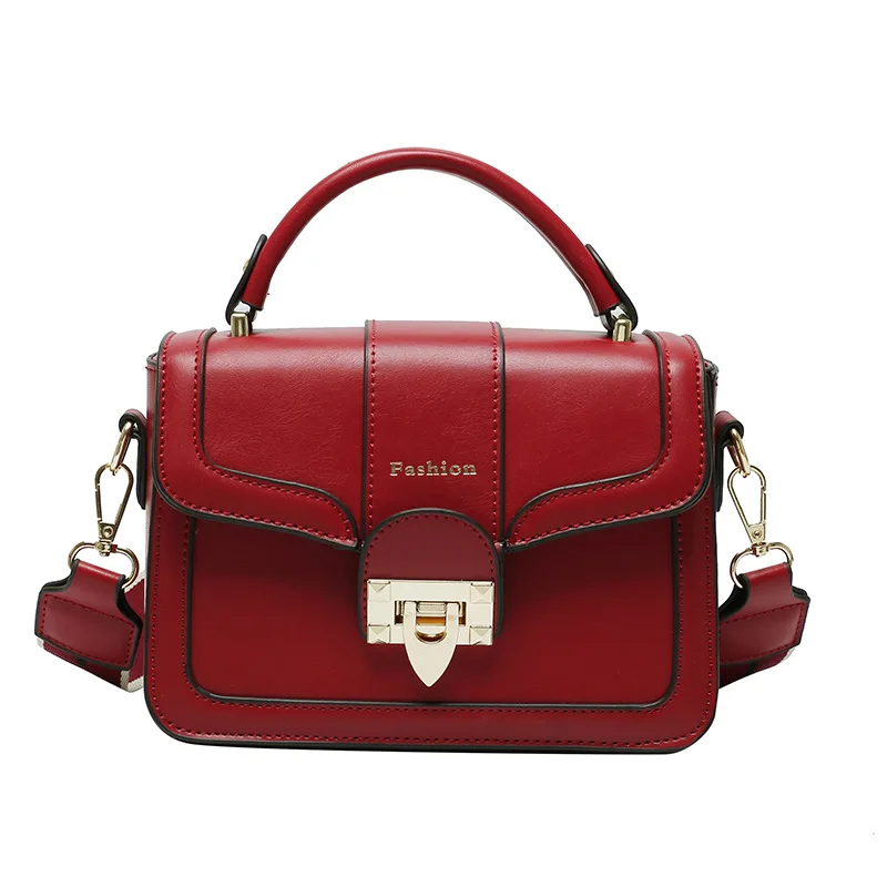 

Elegant Ladies Brand Shoulder Bag PU Leather Fashion High-end Crossbody Bag Wide Shoulder Strap Handbag Luxury Designer Handbag