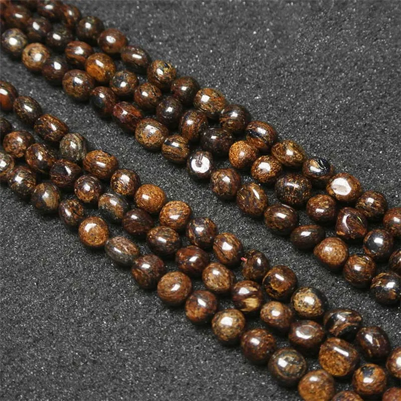 

7mm Natural smooth Bronzite irregular oval Stone Beads For DIY necklace bracelet jewelry making 15 "free delivery