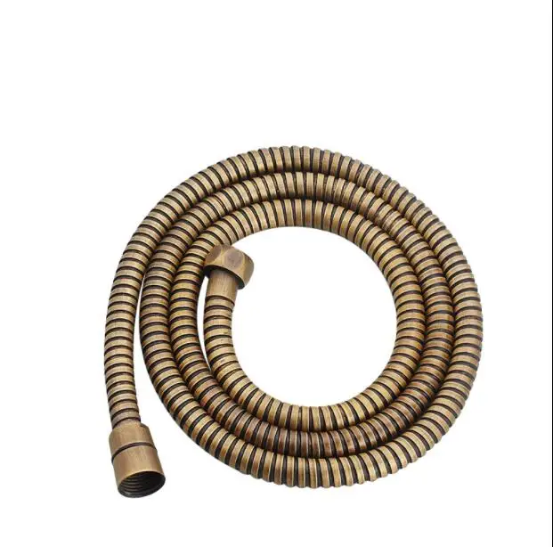 G 1/2'Black Shower Hose 150cm Stainless Steel Shower Tube Flexible Gold Bathroom Hose Plumbing Chrome ORB