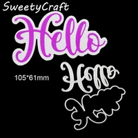 hello letter frame metal cutting die scrapbooking stamps stencil new 2021 embossing craft die cut christmas paper card making