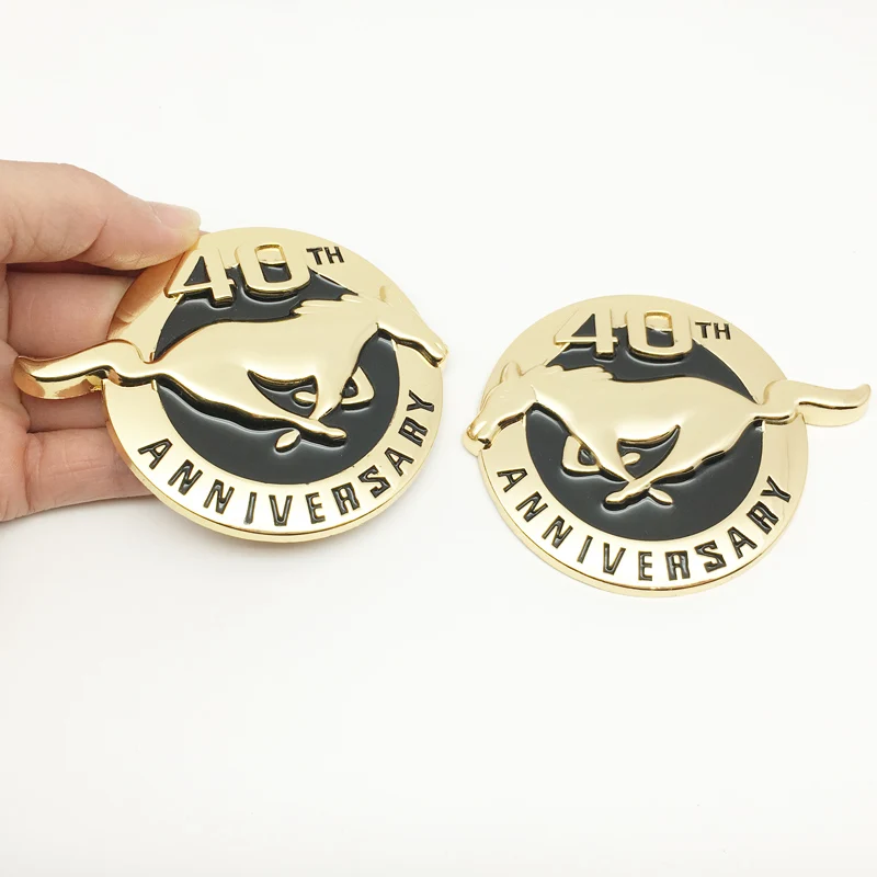 Автомобильный Стайлинг 3D металлическая 40 летняя годовщина Автомобильная