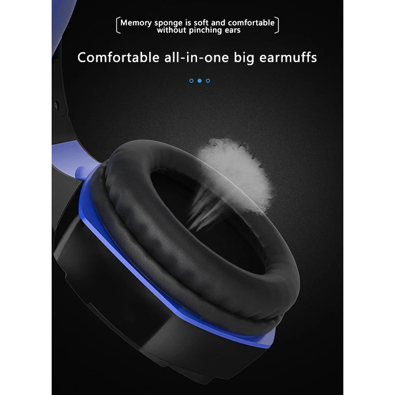 

USB+3.5mm Gaming Headset HiFi Headphones with Noise Cancelling Microphone RGB Lights for Laptops Phone,PC,PS4