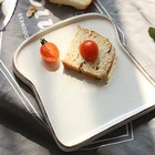 Креативная керамическая многофункциональная тарелка для завтрака в форме тоста, тарелка для хлеба, тарелка для салата, поднос для фруктов, закусок, Бытовая Посуда