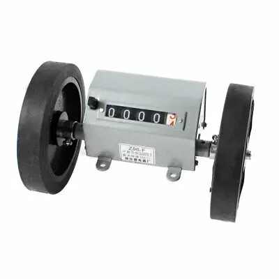 

Rolling Wheel 5 Digit Mechanical Length Yard Counter Gray Z96-F