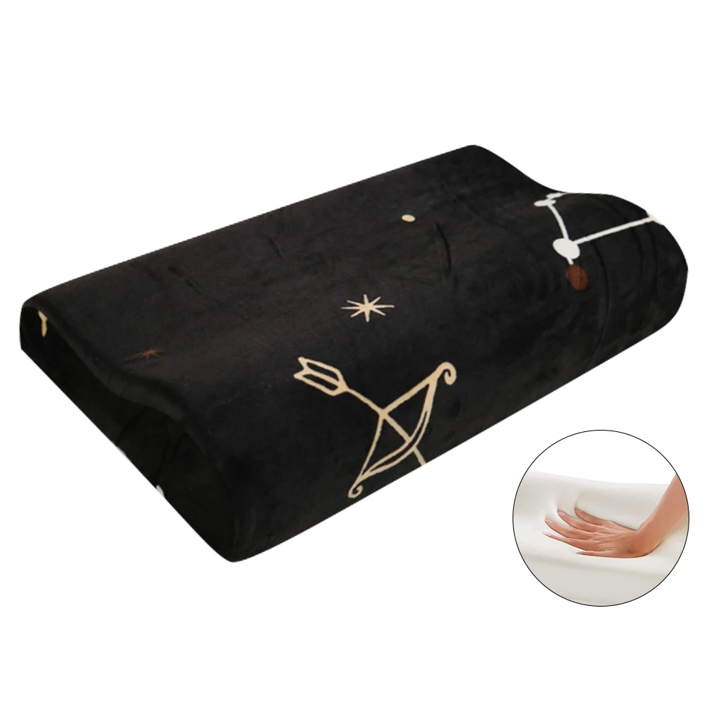 black1 1 шт. 50x30 см подушка из пены с эффектом памяти волоконные подушки с медленным отскоком массажер ортопедическая латексная подушка для шеи шейный уход за здоровьем 5 цветов - Цвет: black1