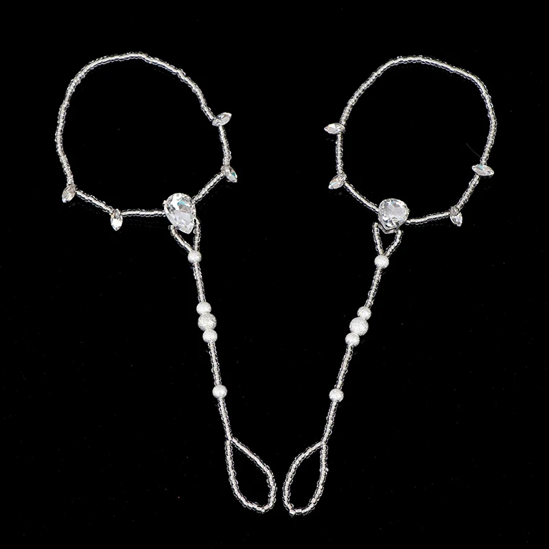 1 шт. модные свадебные сандалии без ног украшенные блестящими кристаллами