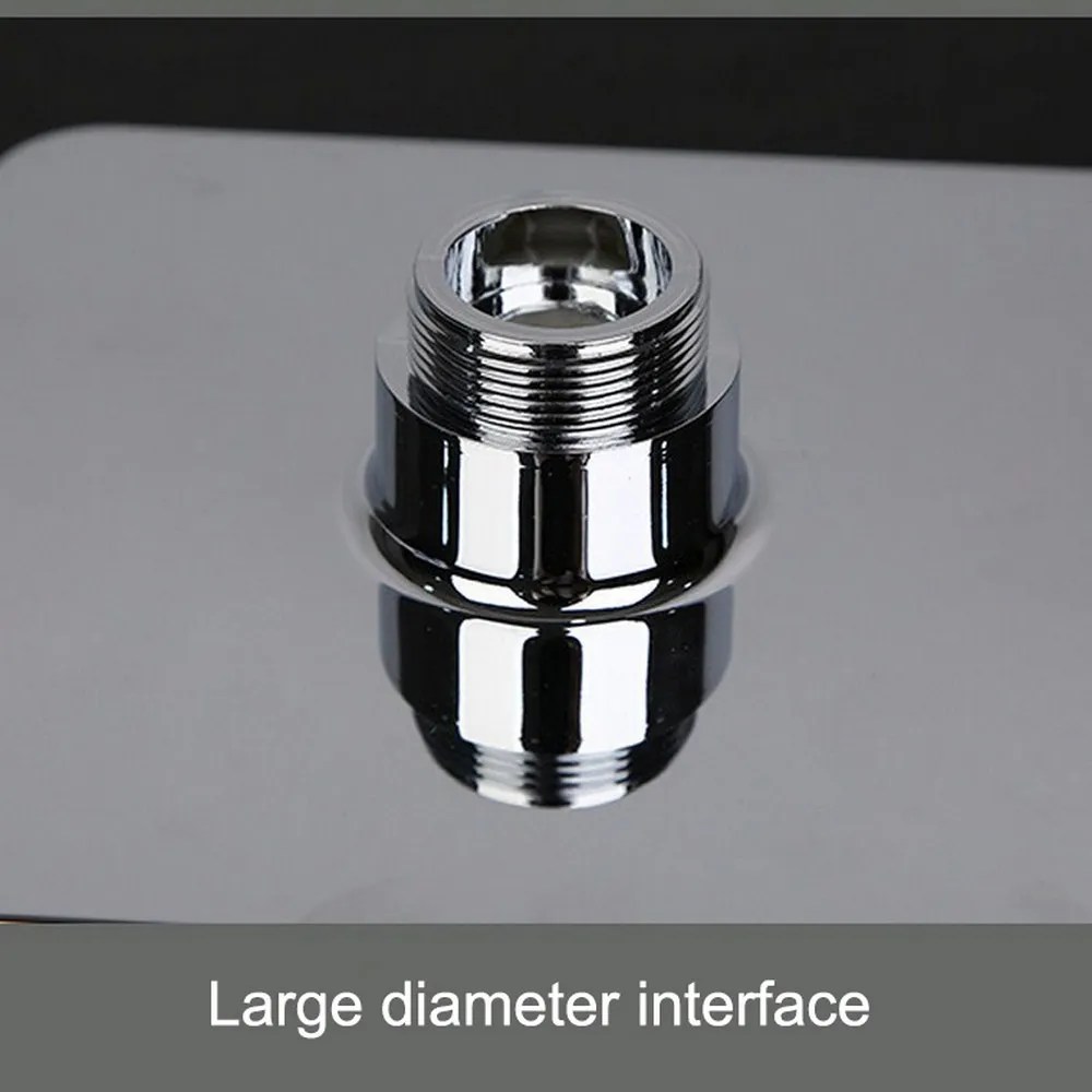 Квадратная насадка для душа Светодиодная из нержавеющей стали с дождевой