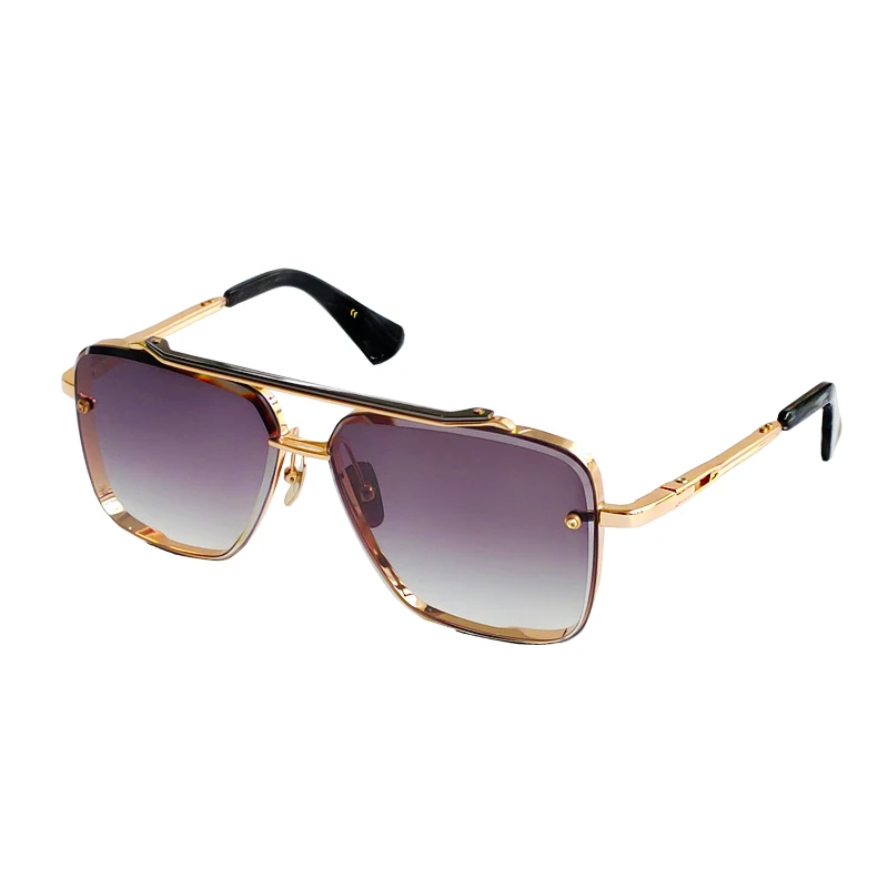 

Vintage Retro Mens Luxury Designer Sunglasses Top Quality Square Rimless Sunglasses Vintage Plank Sunglass Men Gold Frame Glasse