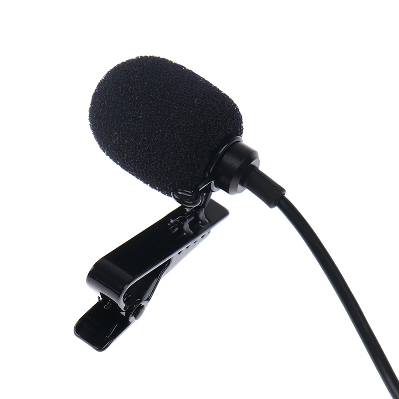 

Mini Portable Clip-on Lapel Lavalier Condenser Mic Wired Microphone for Phone Chatting Video Meeting Song Recording