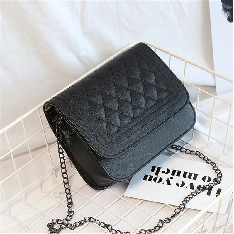 

Женская сумка-мессенджер из искусственной кожи, клетчатая дамская сумка через плечо на цепочке, трендовая маленькая сумка-конверт карамель...