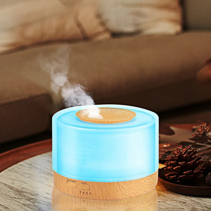 

500ML Portable Aroma Diffuser Air Humidifier with Colorful Night Lamp,Nano Mist Quiet USB Desk Top Atomizer
