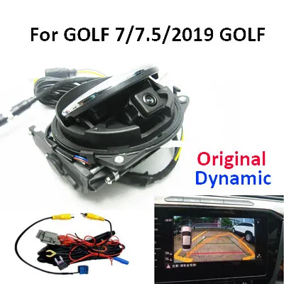 For golf 7 DYNAMIC Для VW Logo откидная камера заднего вида с эмблемой заднего вида для VW GOLF 6/7 PASSAT CC B6 B7 B8 EOS Lamando Beetle Polo - Название цвета: For golf 7 DYNAMIC