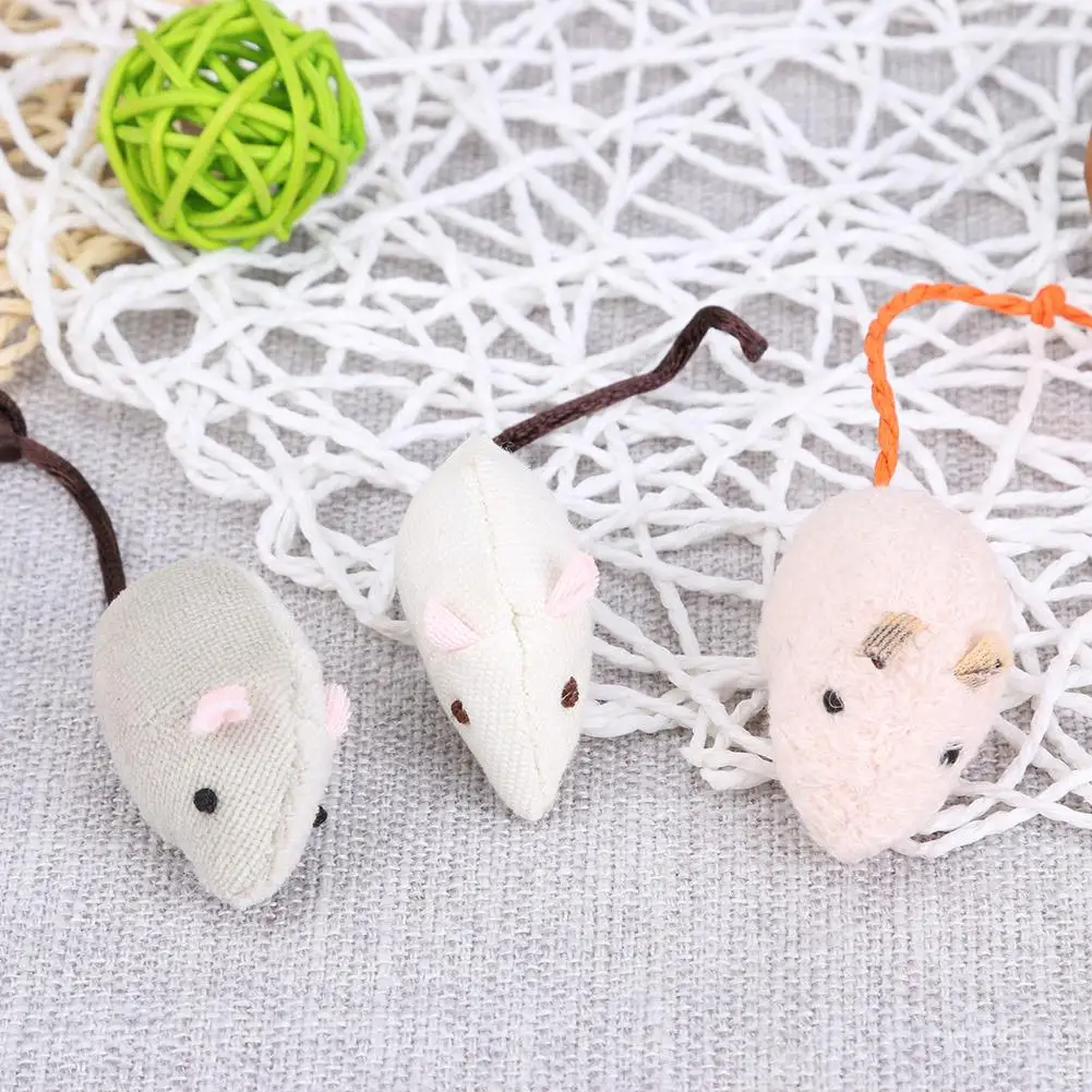 

6pcs Pet Cat Toys Plush Simulation Mouse Mice Toy for Cat Kitten Playing Cat Supplies Pet Products Plush Fine Workmanship