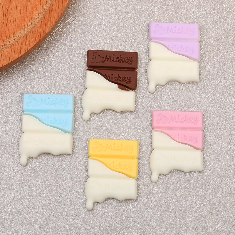 

20pcs Milk Chocolate Plane Resin Ornament DIY Craft Supplies Phone Shell Patch Art Decor Girl Hair Accessories Handmade Material