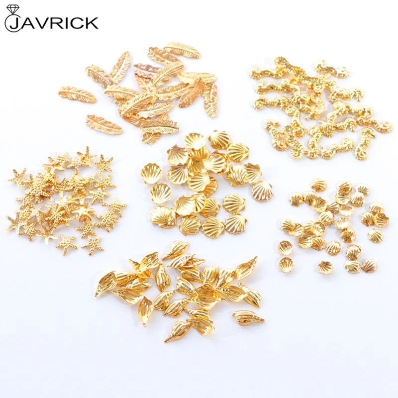 12 сеток/коробка смешанные блестящие металлические украшения для дизайна ногтей