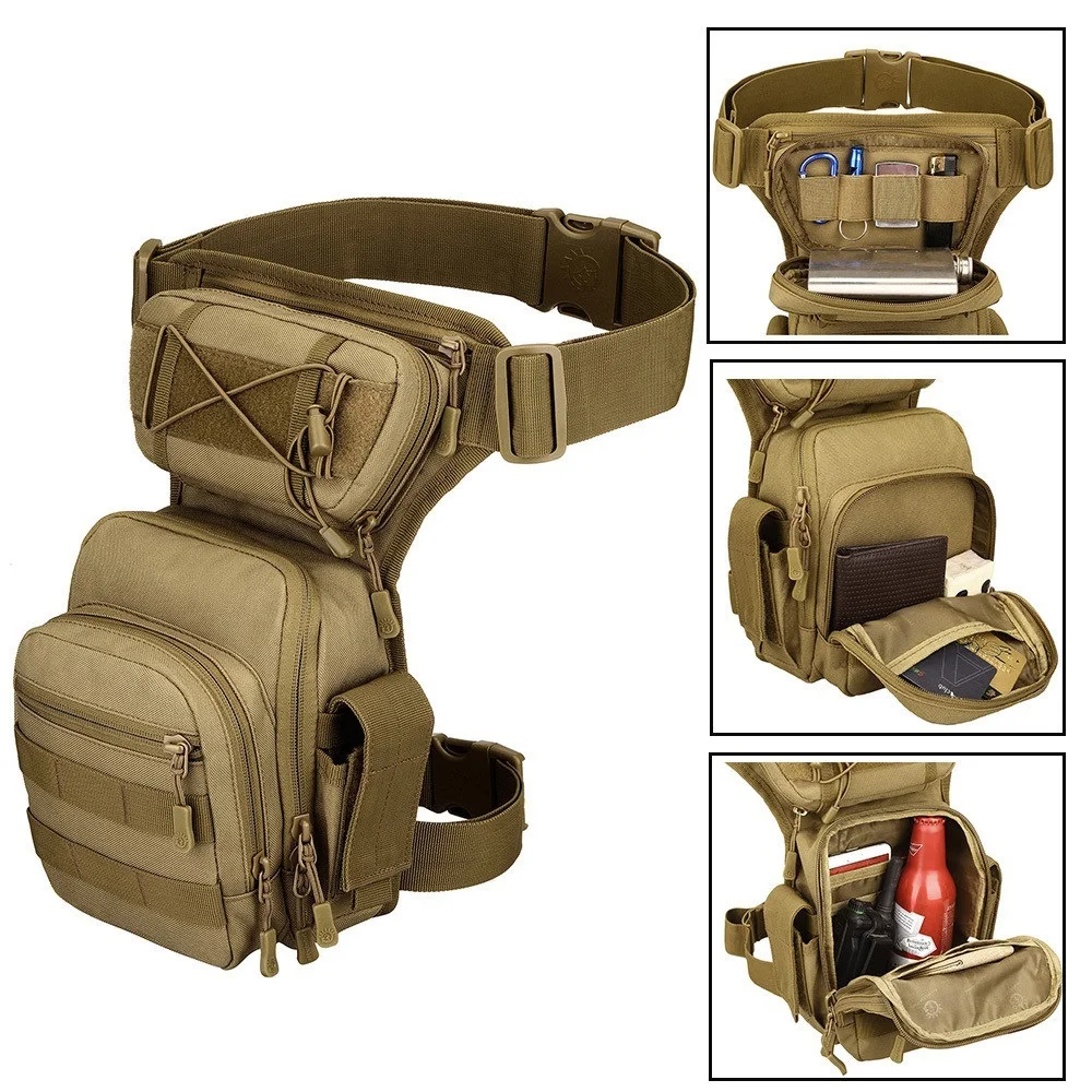 

Men Leg Bag Thigh Bag Utility Belt Waist Pack Pouch Adjustable Hiking Male Waist Hip Motorcycle Bags Sport Outdoor 2021 XA936WA