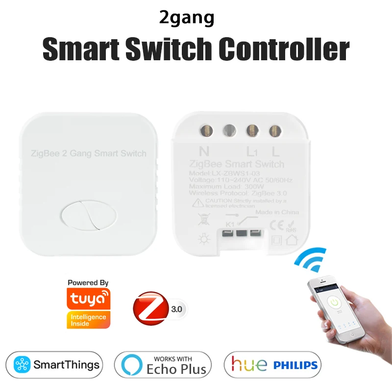 TUYA ZIGBEE 2Gang мини модуль умный светильник розетка выключатель Управление