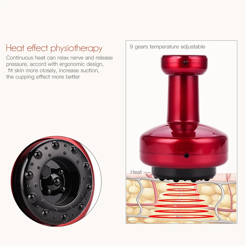 Перезаряжаемый Электрический баночный массаж Guasha всасывание устройство для