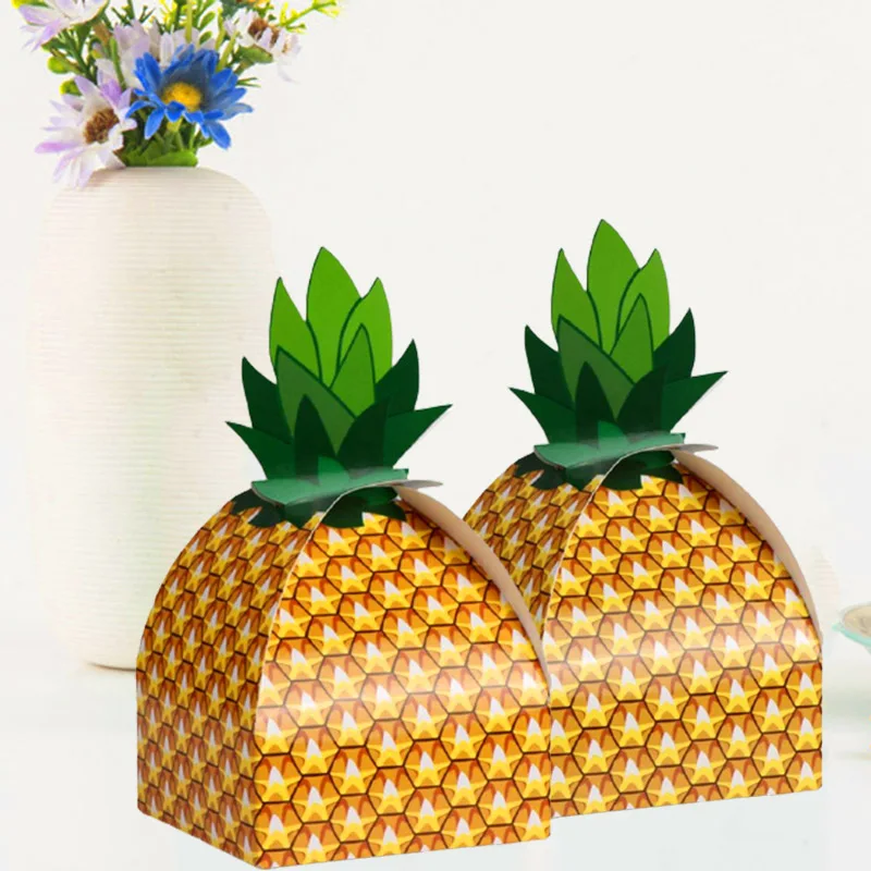 

20Pcs Pineapple Candy Box Chocolate Gift Box Packaging Guests Baby Shower Wedding Favor Gift Treat Boxes Party Decor