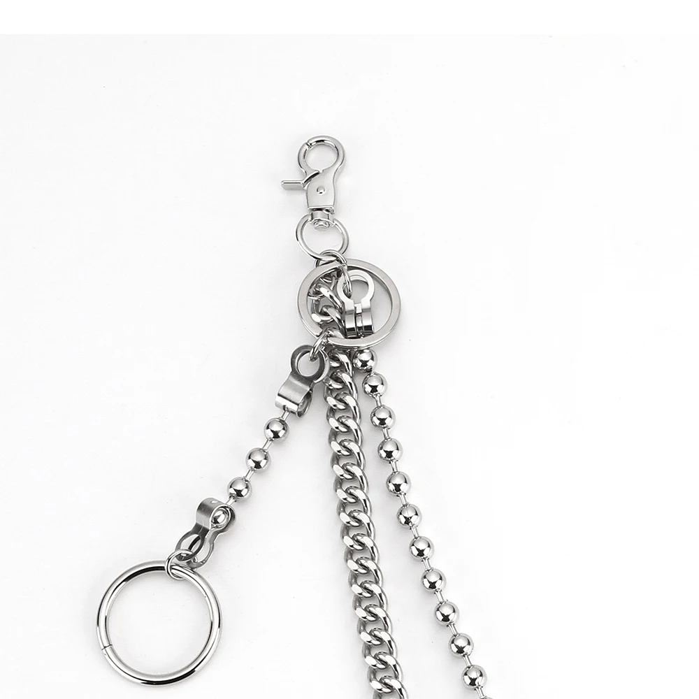 Мужская Тяжелая металлическая поясная Байкерская цепочка для ключей бумажник с