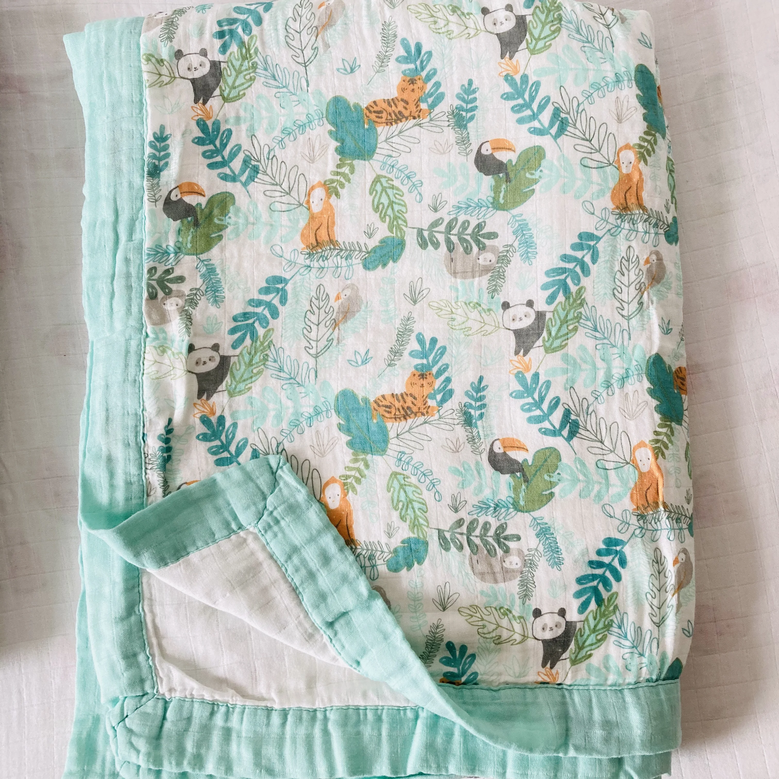 Одеяло из бамбукового муслина для взрослых 150*200 см | Мать и ребенок