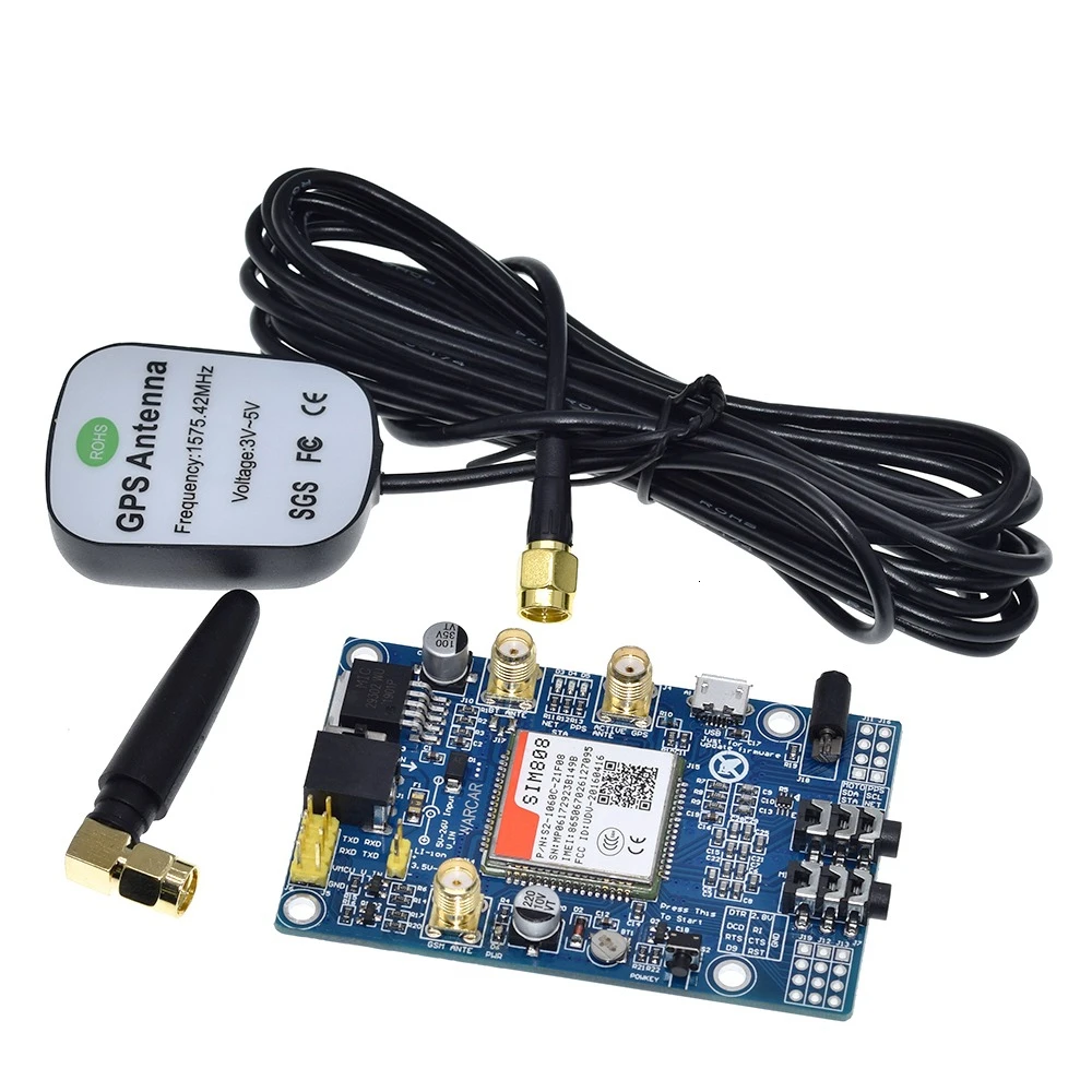 SIM808 вместо SIM908 модуля GSM GPRS GPS макетная плата IPX SMA с антенной доступная для Raspberry Pi