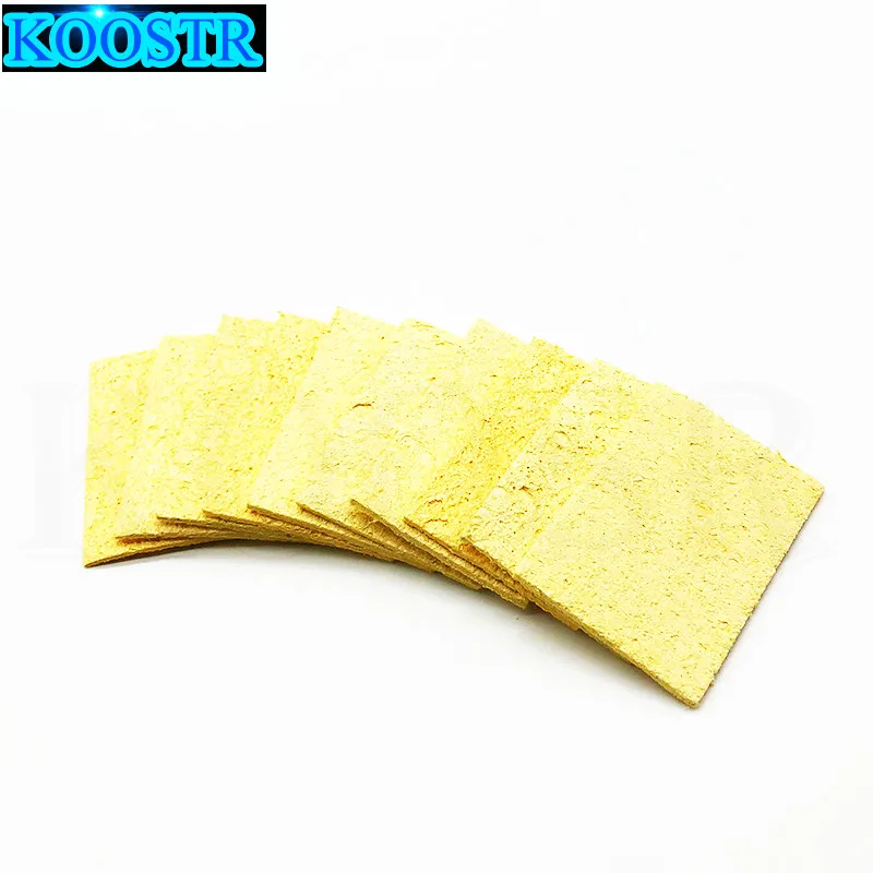 10 шт. желтая Чистящая губка для прочного электрического сварочного паяльника |