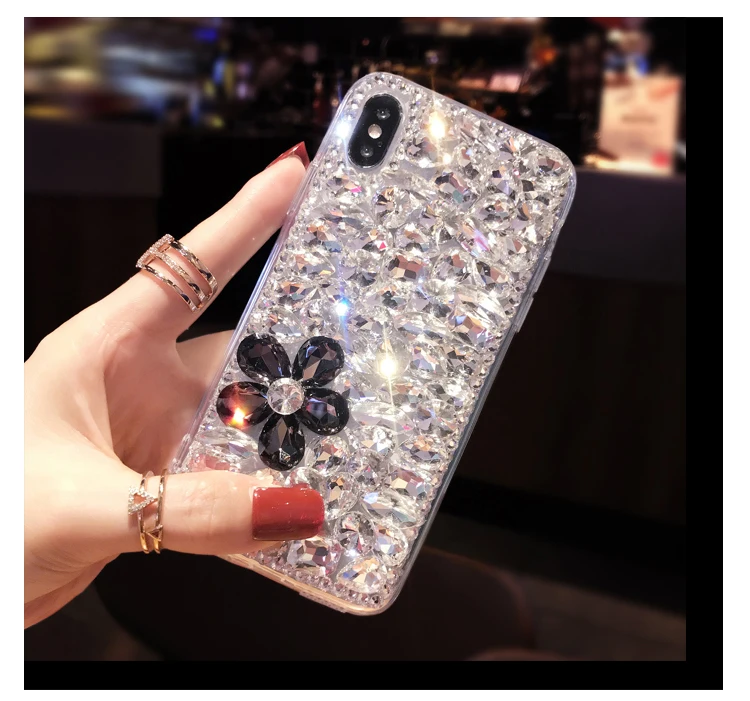 XSMYiss Bling милый Кристалл Алмазы горный хрусталь 3D камни чехол для телефона samsung A3 A5