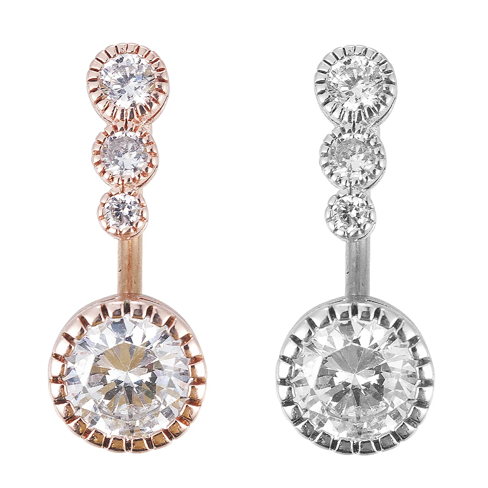 

Crystal Belly Button Rings Navel Ring Zircon Drop Dangle Body Belly Piercing Jewelry for Women Beach Belly Navel Rings Fashion