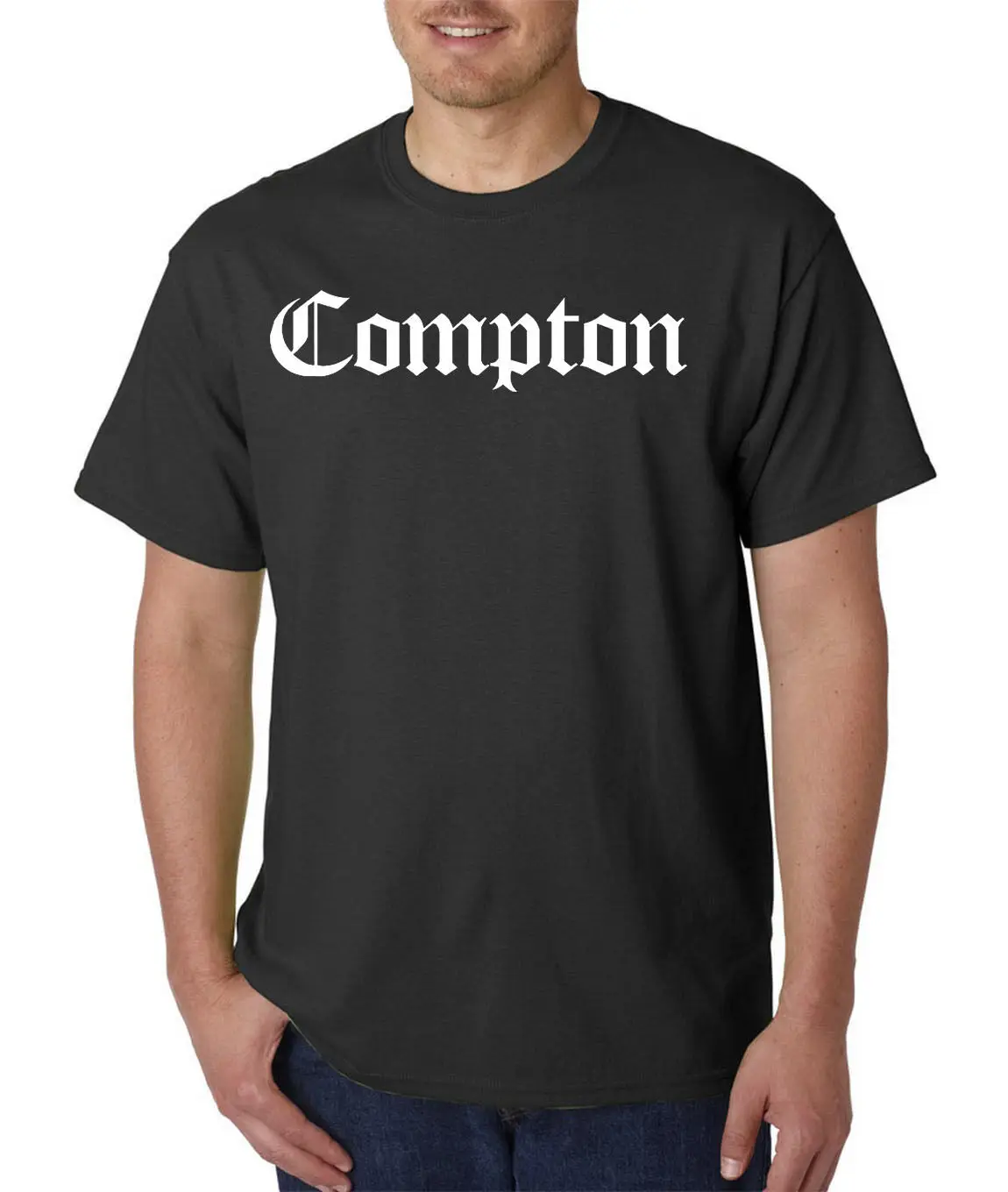 Футболка COMPTON прямой выход из West Coast хип хоп Рэп футболка Los Angeles LA Cali|Мужские