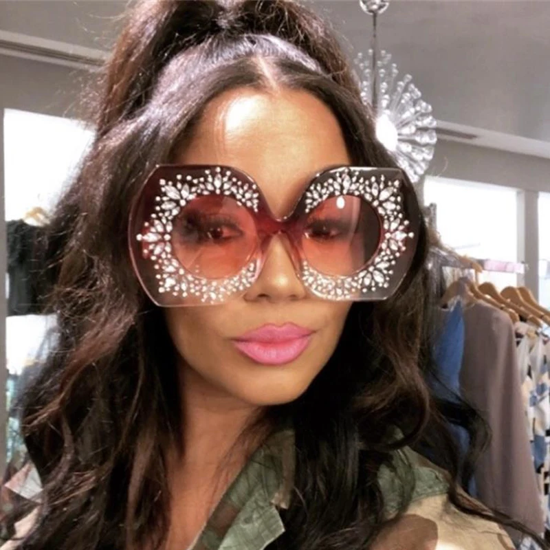 Очки солнцезащитные женские квадратные оверсайз Роскошные модные дизайнерские