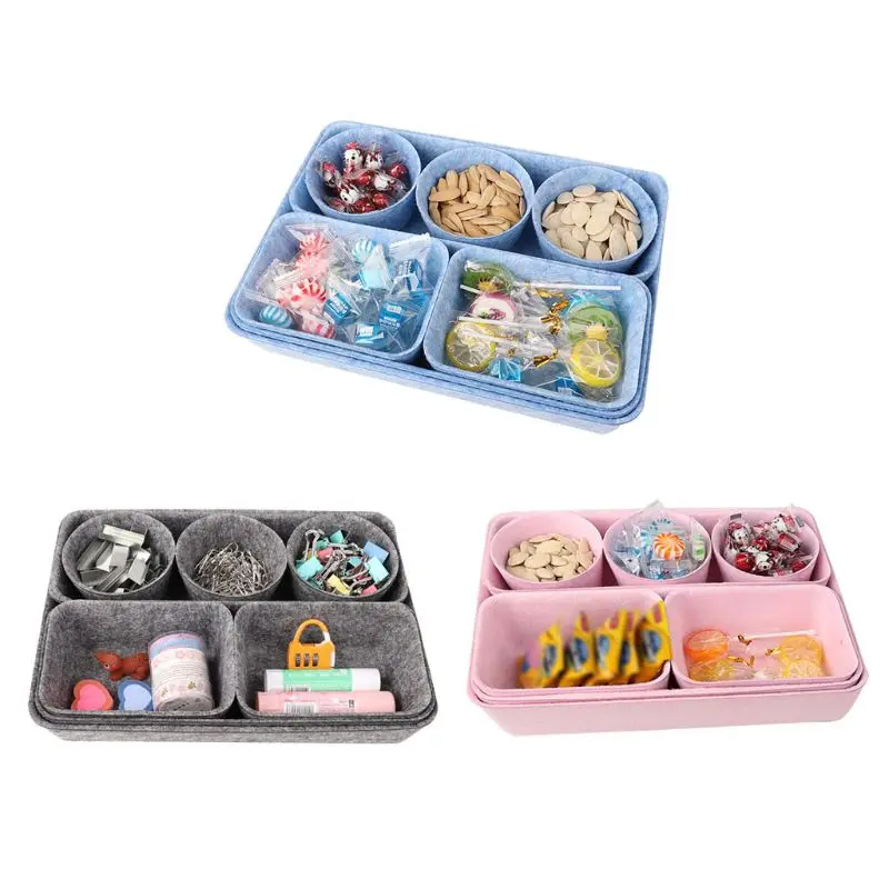 

New style drawer receives store content box 8 In 1 Felt Office Drawer Organizer Trays Drawers Organizers Bins Dividers Case