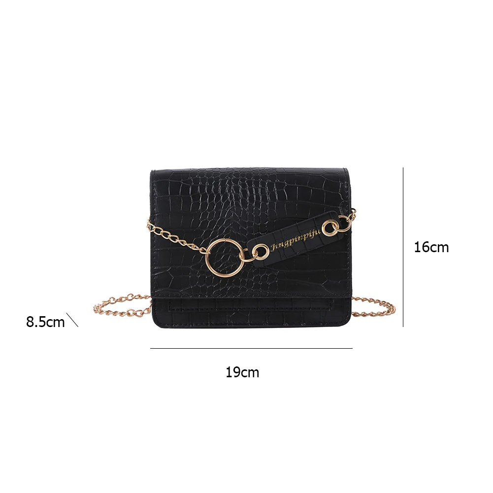 

Classic Texture PU Leather Crossbody Bag Delicate Creative Fashion Chic Women Hit Color Female Small Shoulder Handbag