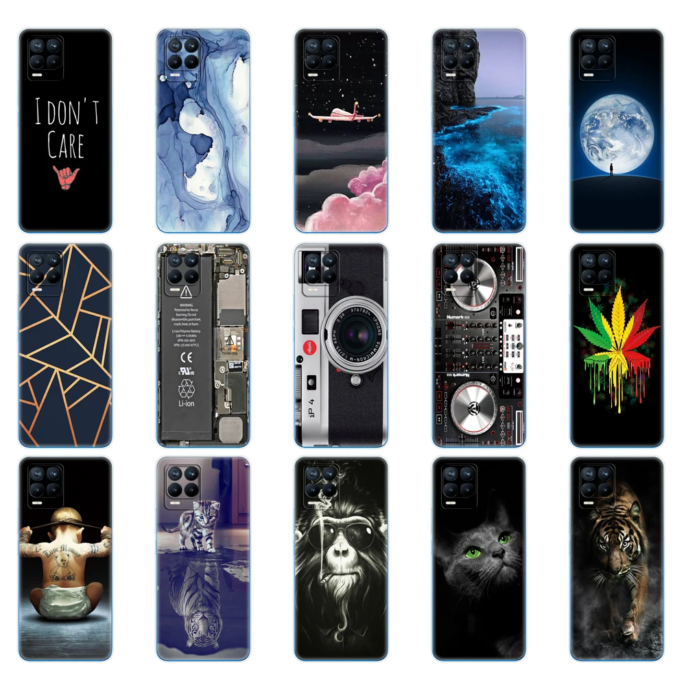 for realme 8 case 6 4 back cover for realme 8 pro oppo realme8 4g rmx3085 phone case soft silicon tpu protective coque bumper free global shipping