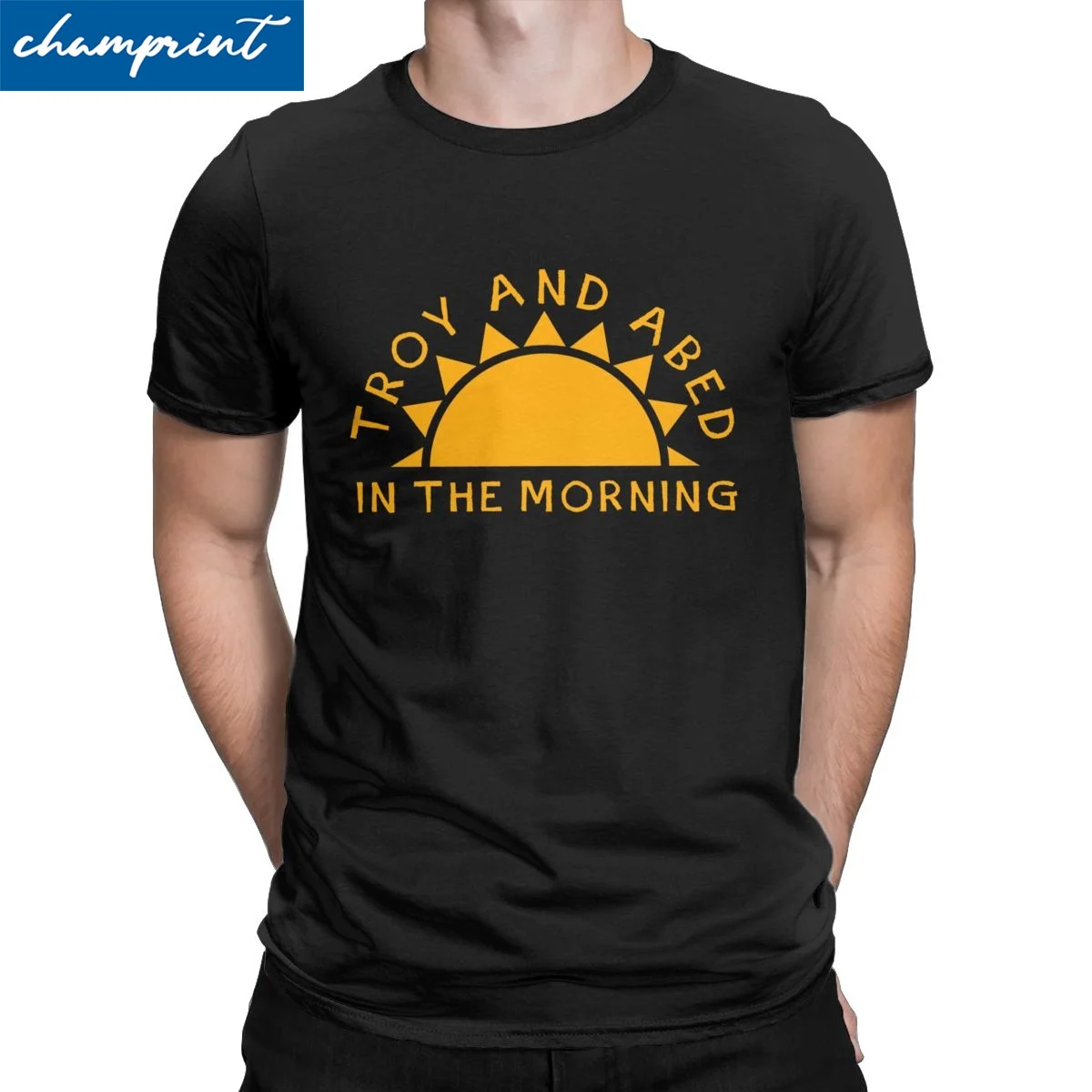 

Men's Community Troy And Abed In The Morning T Shirts Novelty Short Sleeve Tops Round Neck Tee Shirt Birthday Gift T-Shirt