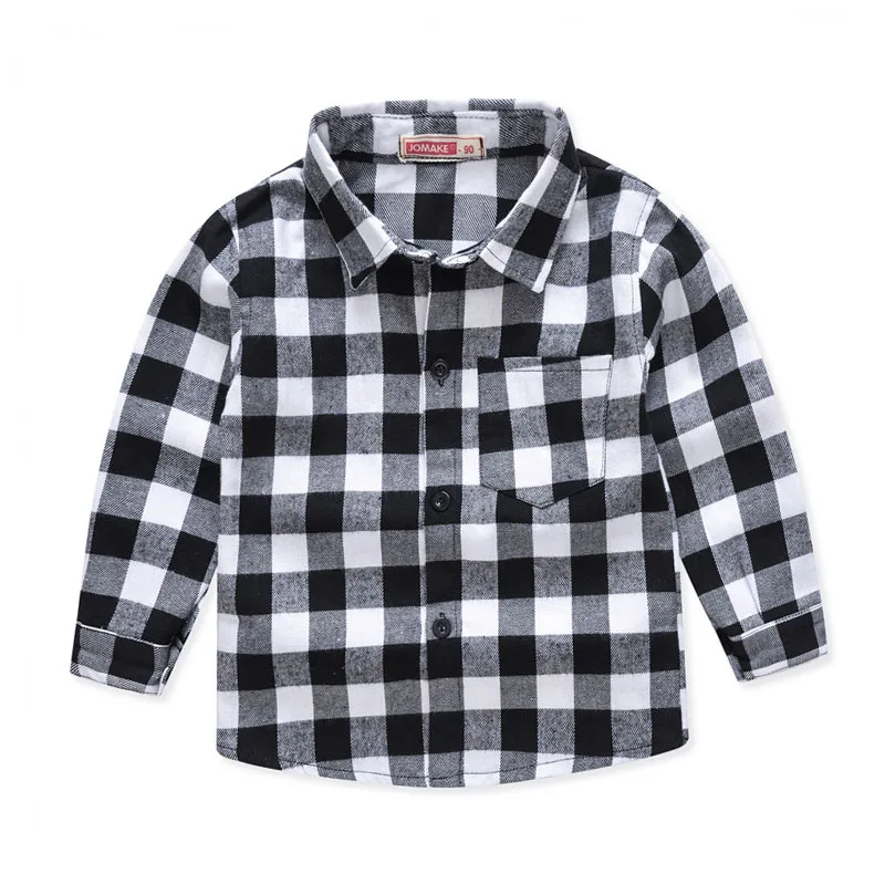Детская одежда модная полосатая рубашка в клетку джентльменский стиль Одежда