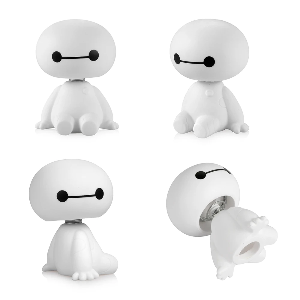 Пластиковая мультяшная фигурка робота Baymax с вращающейся головой украшения для
