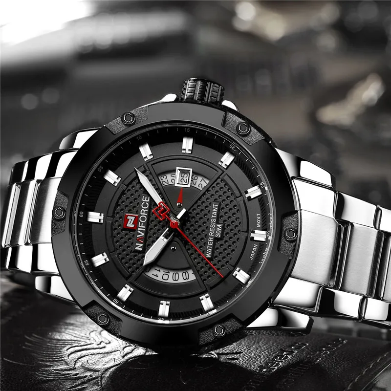 Relogio Masculino NAVIFORCE часы мужские модные повседневные водонепроницаемые кварцевые