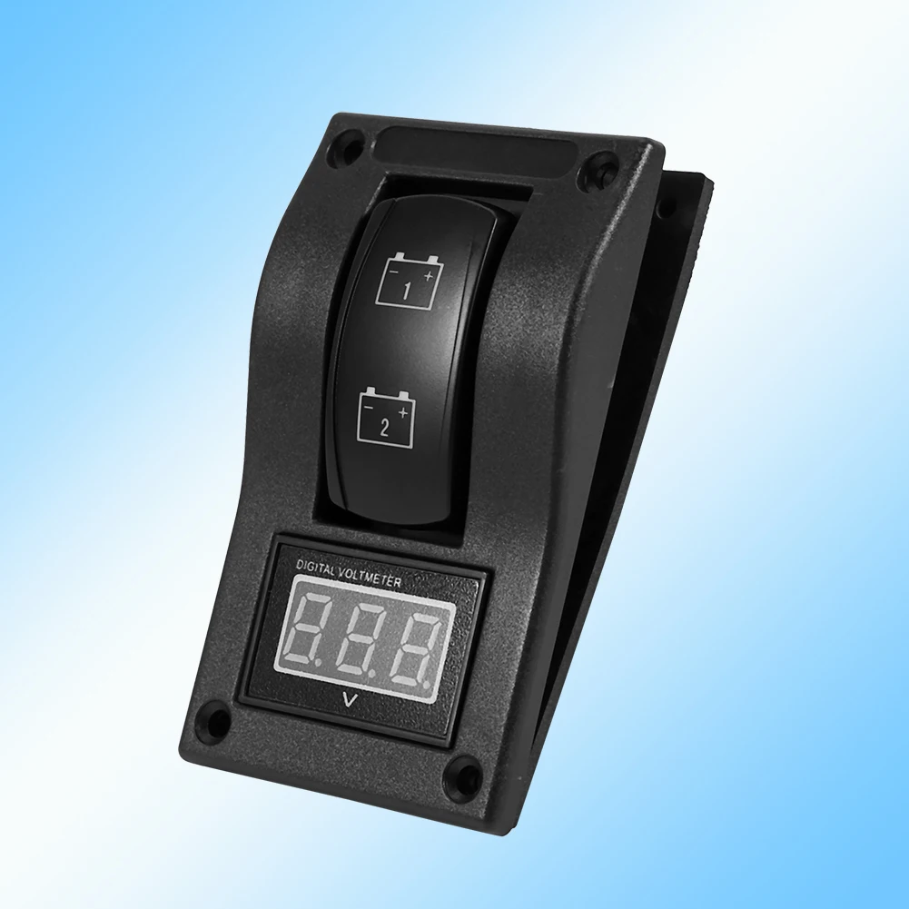 12 V-24 V 4P ВКЛ-ВЫКЛ светодиодный переключатель с подсветкой двойной Батарея