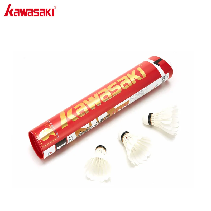 12 шт. Kawasaki турнир Воланы белое гусиное перо профессиональный мяч для бадминтона