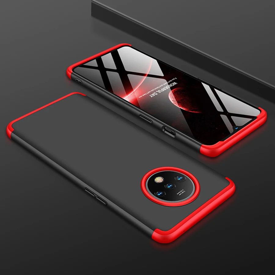KEYSION 3 в 1 чехол для телефона OnePlus 7T 7 Pro 360 полная защита ультра тонкий жесткий ПК