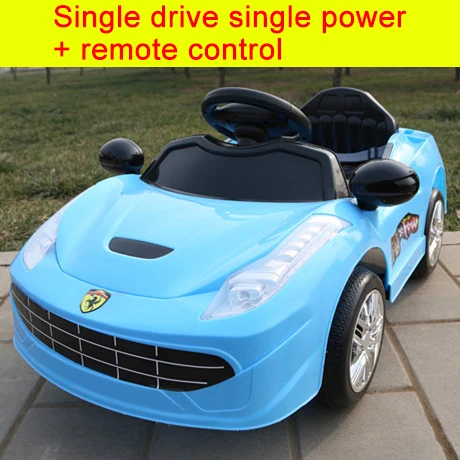 Single drive Детский Электрический автомобиль, большой электрический детский игрушечный автомобиль, электрические машинки для детей, чтобы кататься на четырех колесах, на радиоуправлении, детские ходунки - Цвет: Single drive
