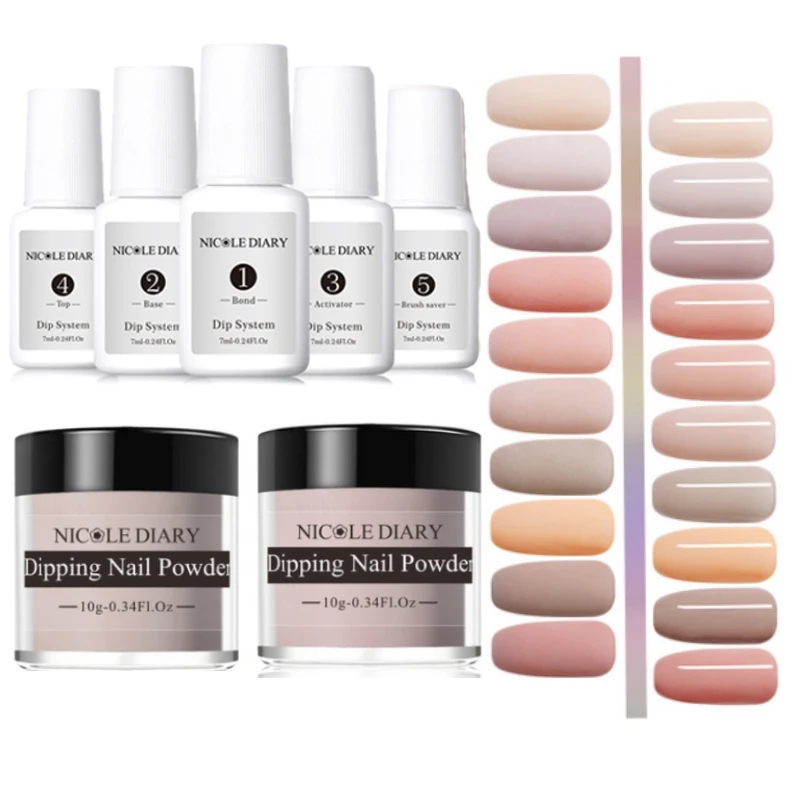 NICOLE DIARY 10 г пудра для ногтей серый розовый цвет пыль без лампы натуральные