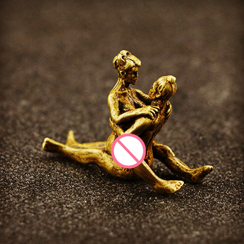 Mini Vintage Brass Sexy Decorative Keychain Ornament Craft Figurines 5 Postures For Home Bar Party Desk Decoration Gift Crafts | Дом и сад